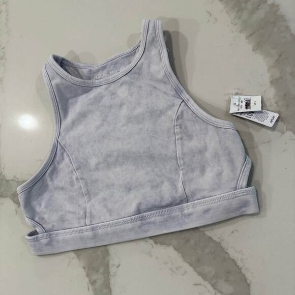 Aerie NWT Chill Play Move Razor Back Sports Bra Womens Small AcidWashed Lavender - Picture 2 of 7